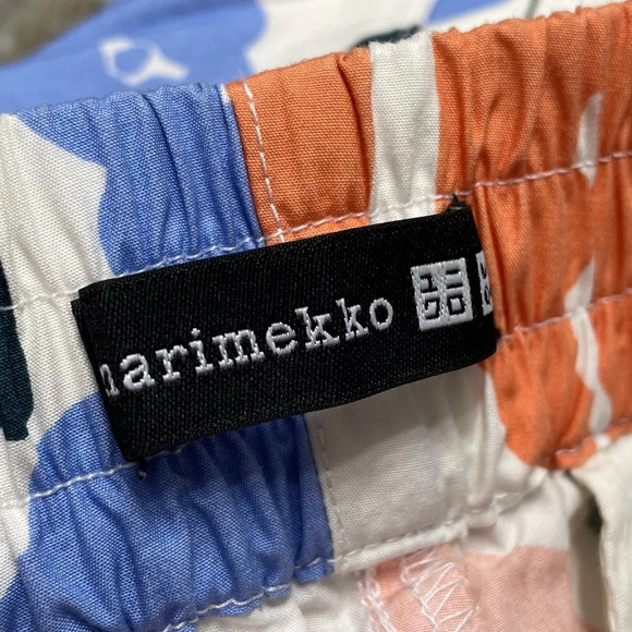 Marimekko x Uniqlo Floral Print Pants High Rise Wide Leg - Picture 2 of 10